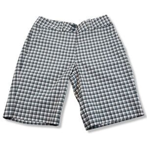 Nike Golf Shorts Size 2 Dri-Fit Plaid Checkered Women's Shorts Golfer Golfing